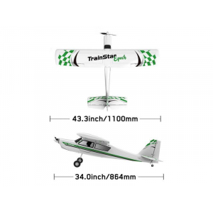 Радиоуправляемый самолет Volantex RC TrainStar Epoch, 1100мм, 4-ch, RTF with Gyro, 2.4Ghz